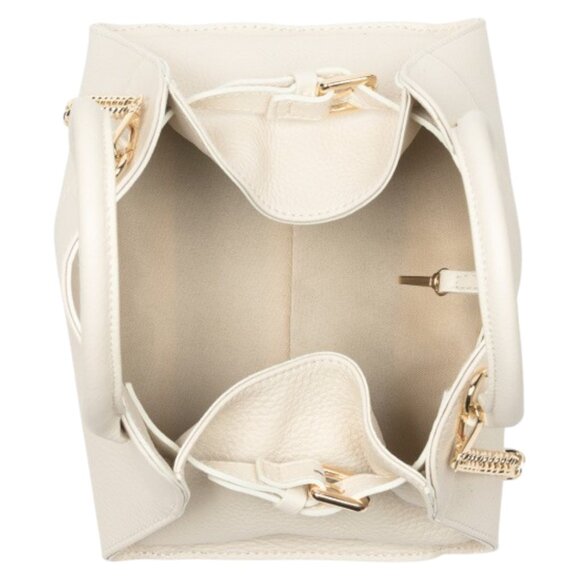 DIVINA FIRENZE Made In Italy Leather Small Dome Satchel With Crossbody Strap - Picture 2 of 3